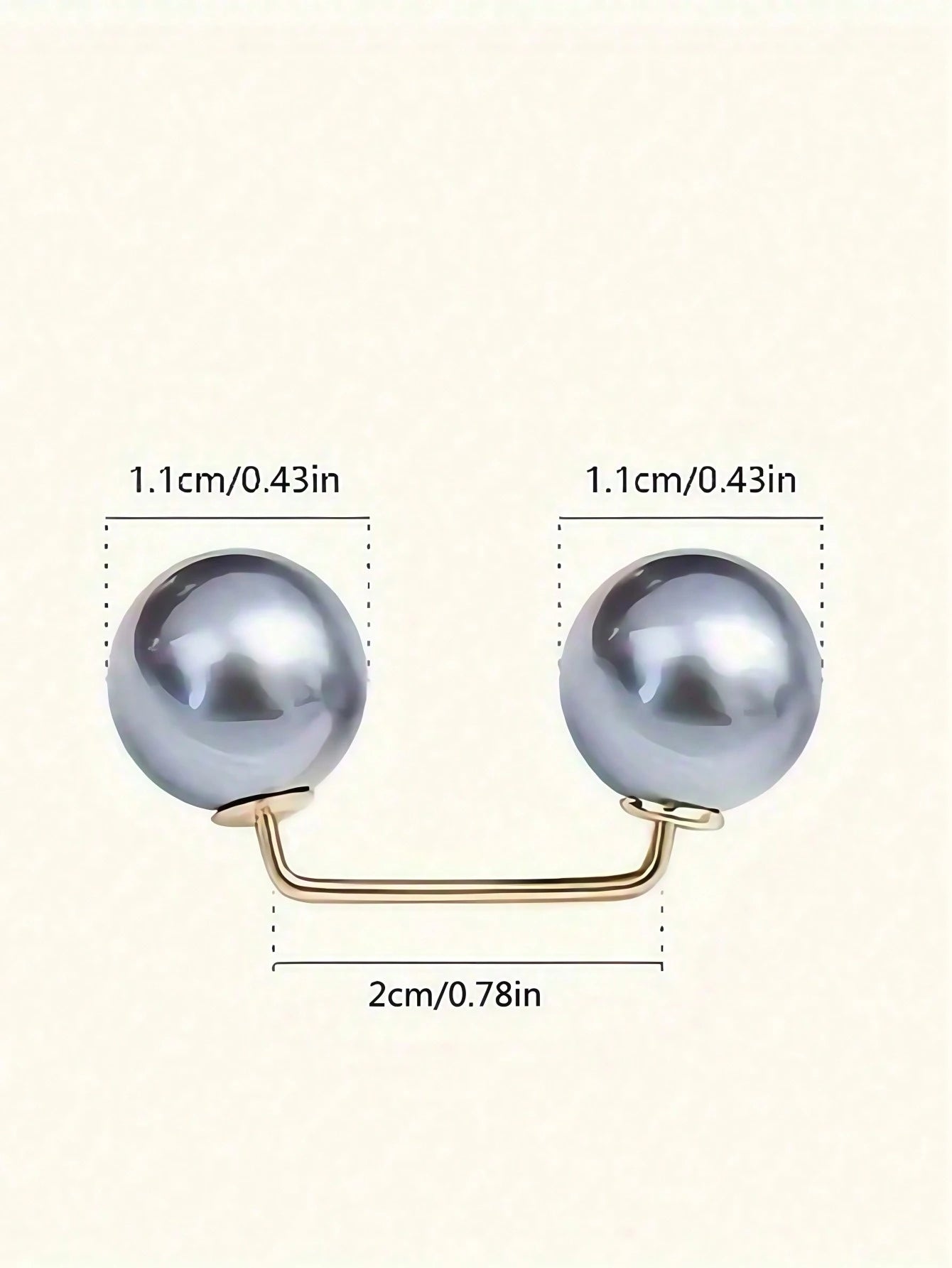 3 Peças Broche de Pérola