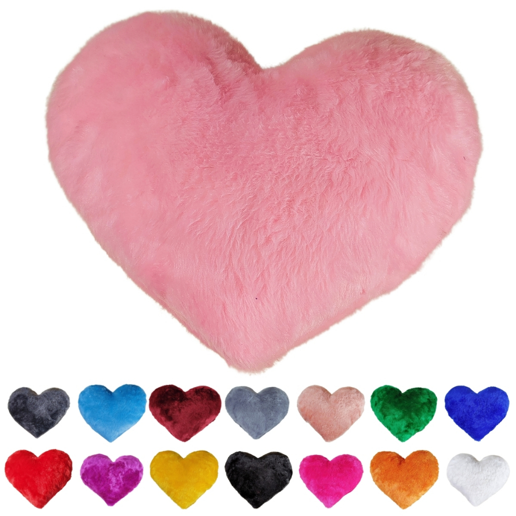 Almofada Em Pelucia De Coração