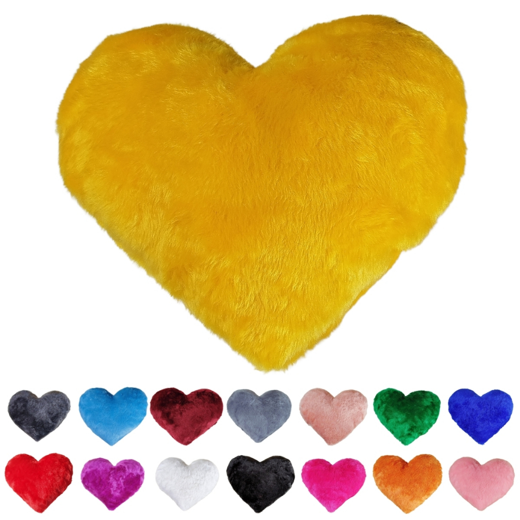 Almofada Em Pelucia De Coração