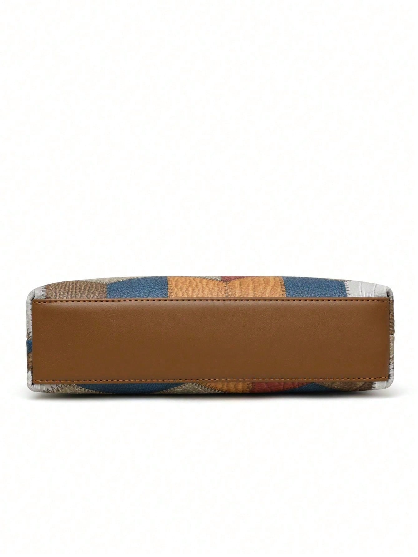 Vintage Retrô 1 Peça De Decoração De Flores Contrastantes, Estilo Retrô, Bolsa Crossbody Elegante, Adequada Para Uso Diário Feminino Em Viagens