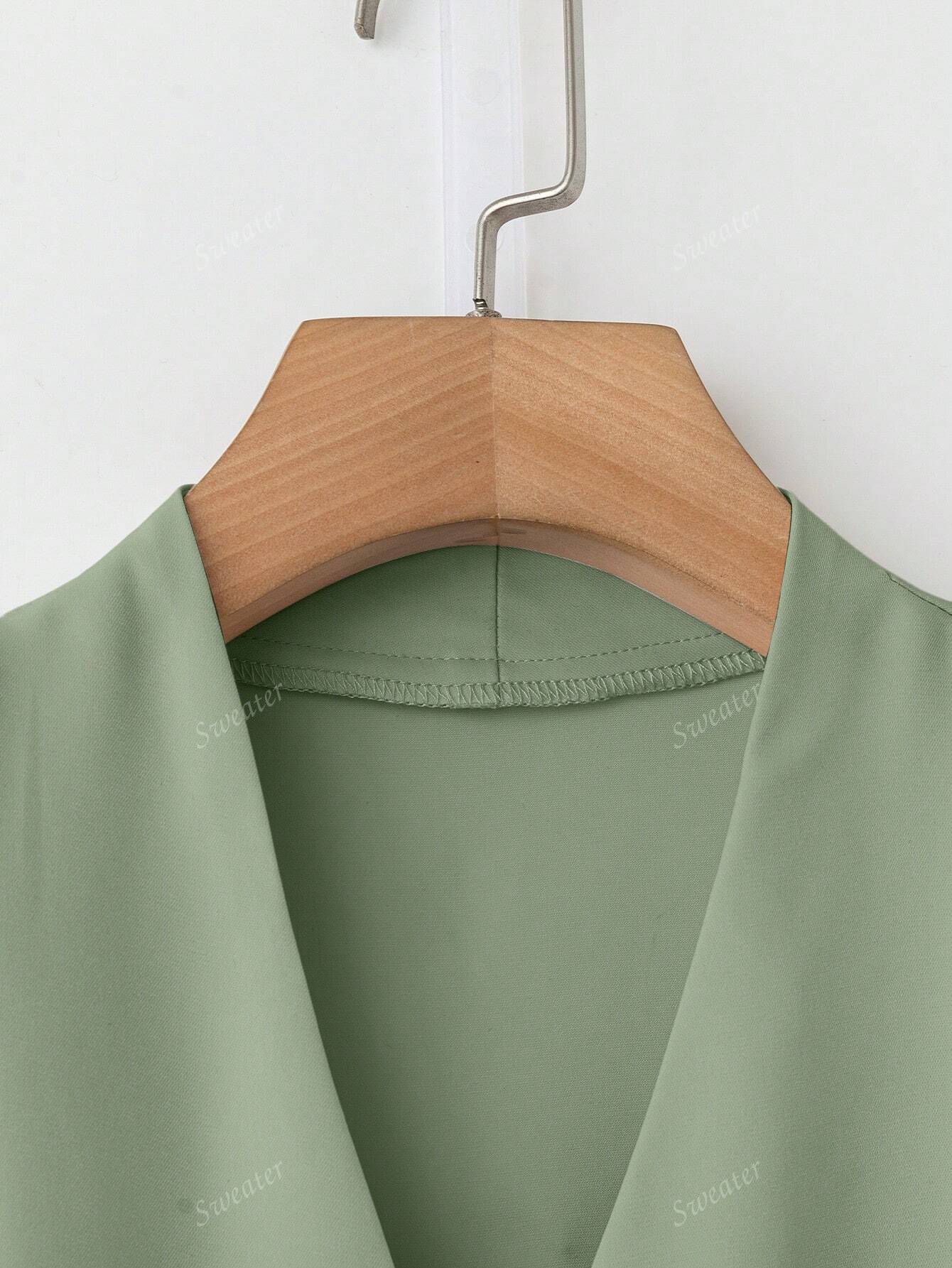 Blusa Feminina de Manga Longa com Decote em V, Elegante, Digna, Gentil, Versátil para Ir ao Trabalho, Casual Business, Temporada de Formatura, Dia da Independência, Amarelo Claro