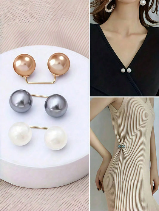 3 Peças Broche de Pérola