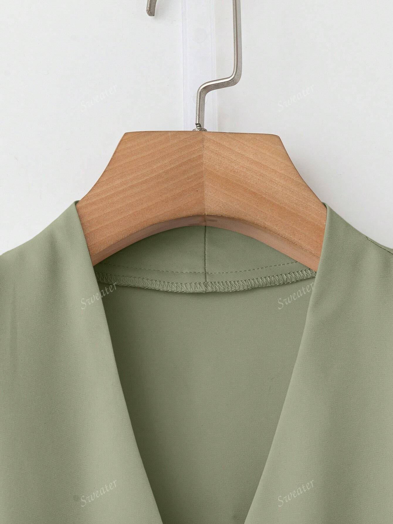 Blusa Feminina de Manga Longa com Decote em V, Elegante, Digna, Gentil, Versátil para Ir ao Trabalho, Casual Business, Temporada de Formatura, Dia da Independência, Amarelo Claro