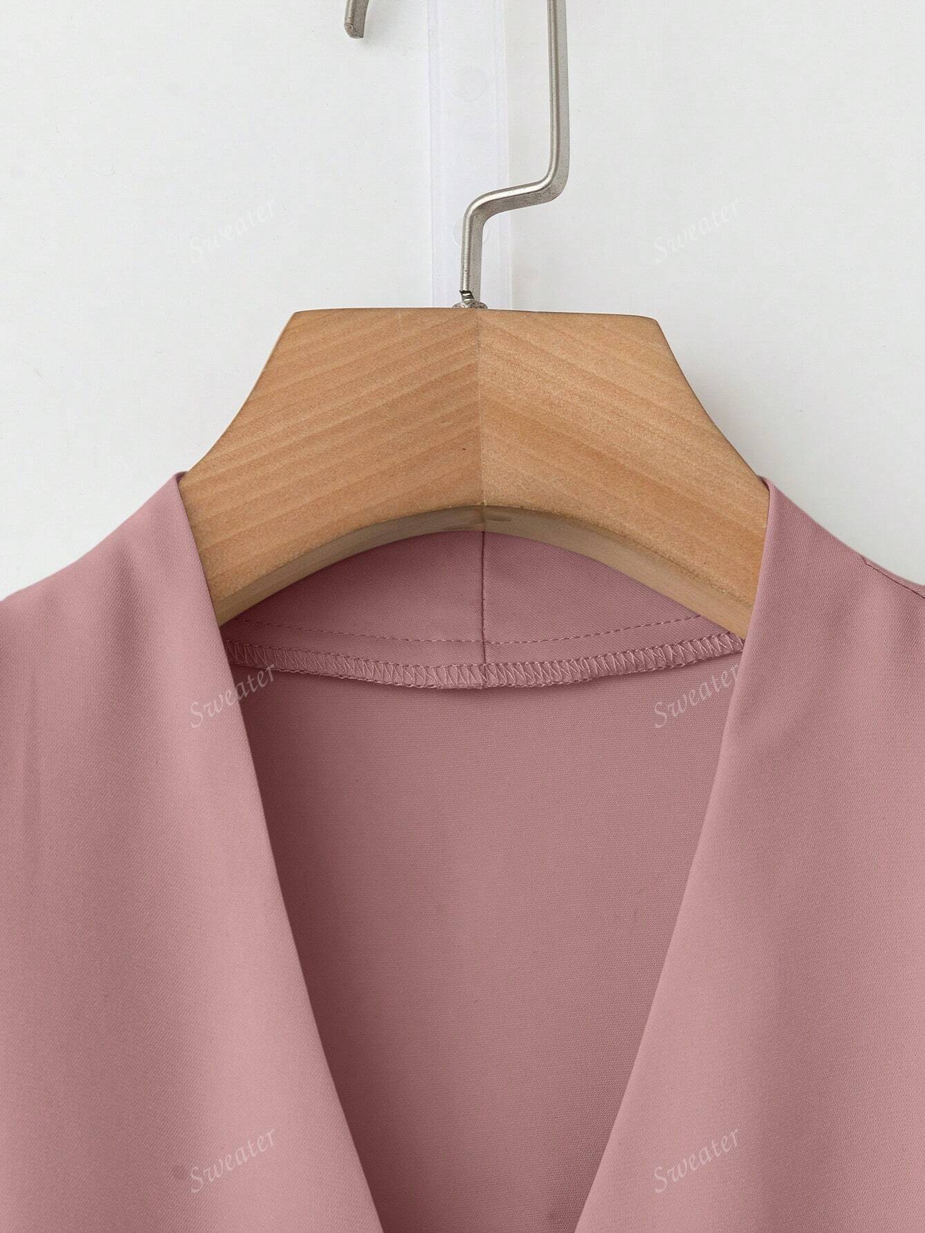 Blusa Feminina de Manga Longa com Decote em V, Elegante, Digna, Gentil, Versátil para Ir ao Trabalho, Casual Business, Temporada de Formatura, Dia da Independência, Amarelo Claro