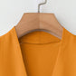 Blusa Feminina de Manga Longa com Decote em V, Elegante, Digna, Gentil, Versátil para Ir ao Trabalho, Casual Business, Temporada de Formatura, Dia da Independência, Amarelo Claro