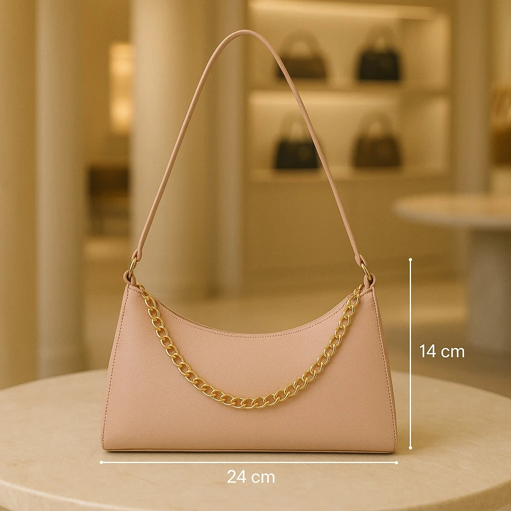 Bolsa Feminina Pequena Corrente Tiracolo Transversal de Ombro Estilosa