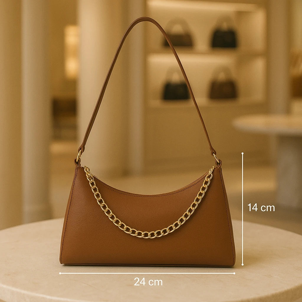 Bolsa Feminina Pequena Corrente Tiracolo Transversal de Ombro Estilosa