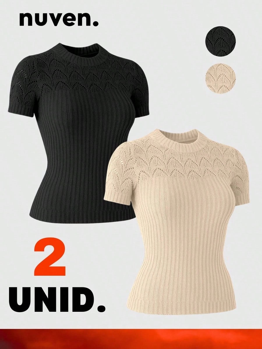 Kit 2 Peças Blusa Feminina Tricot 