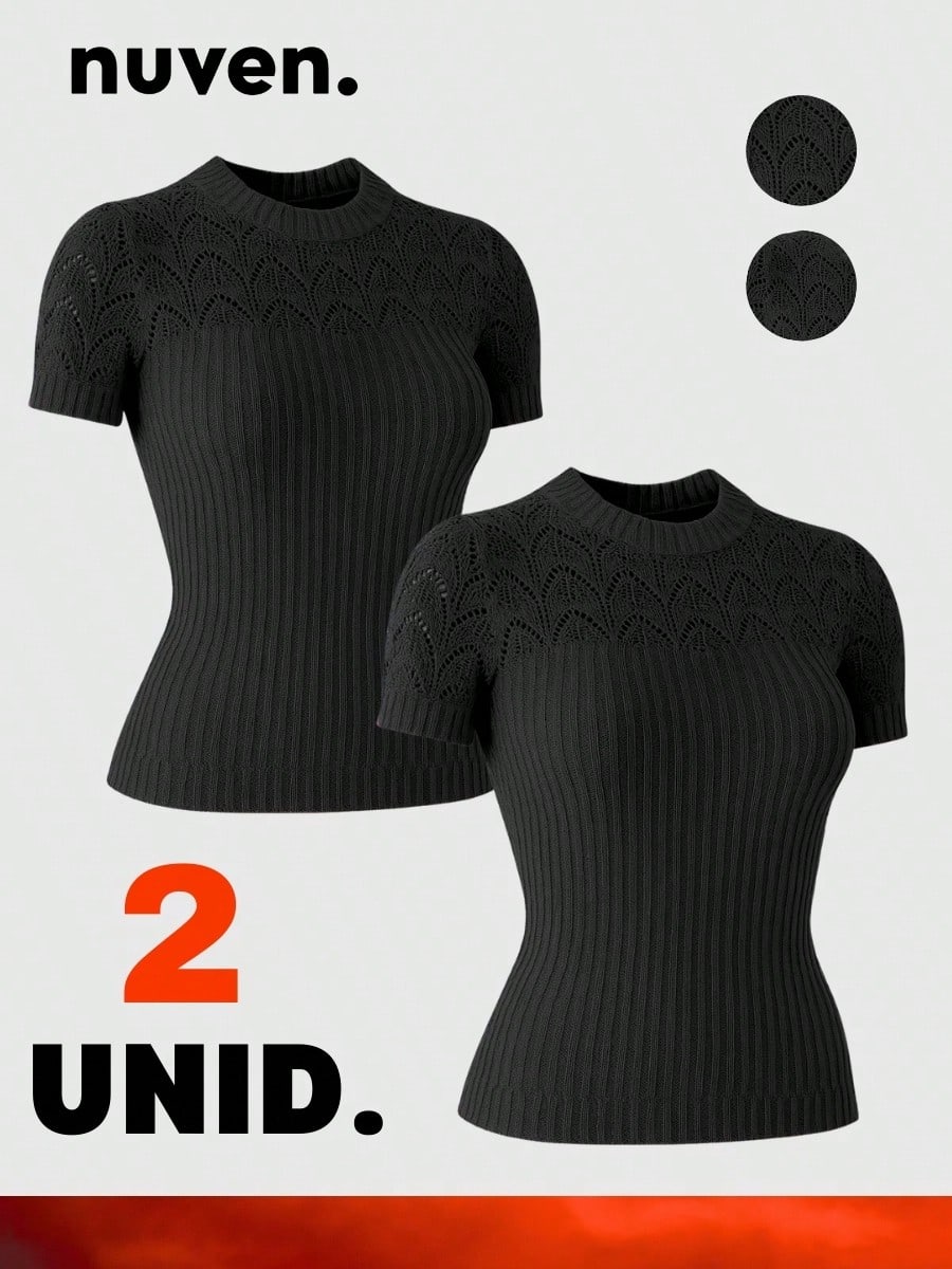 Kit 2 Peças Blusa Feminina Tricot 
