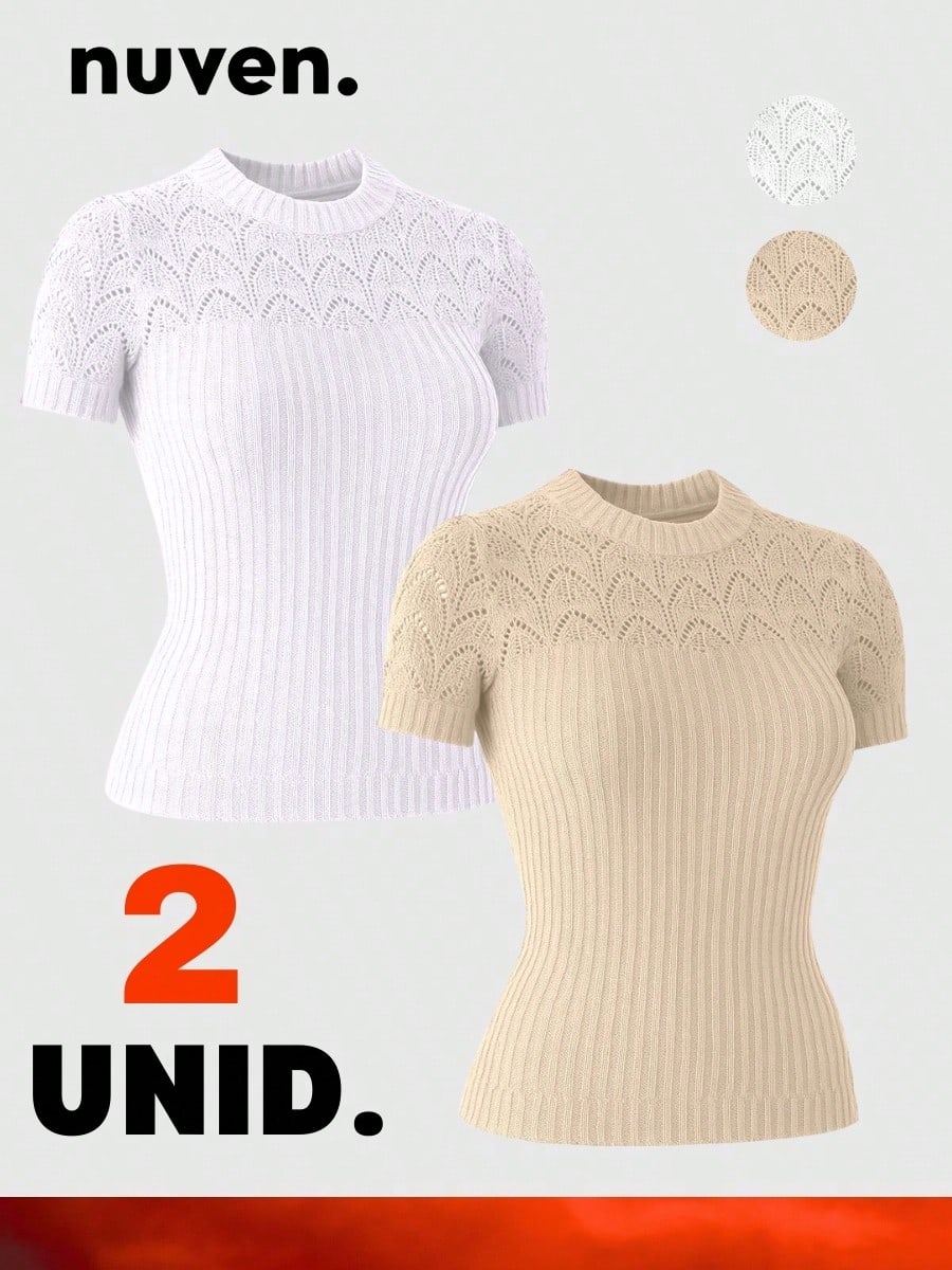 Kit 2 Peças Blusa Feminina Tricot