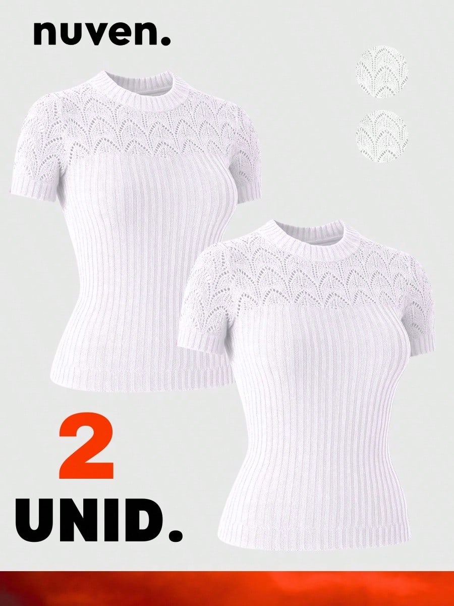 Kit 2 Peças Blusa Feminina Tricot 