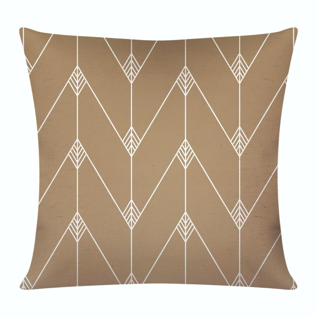 Kit c/ 04 Capas de Almofada Modernas Decorativas 45x45 + 1 Almofada de Nó - Geométrica Nude