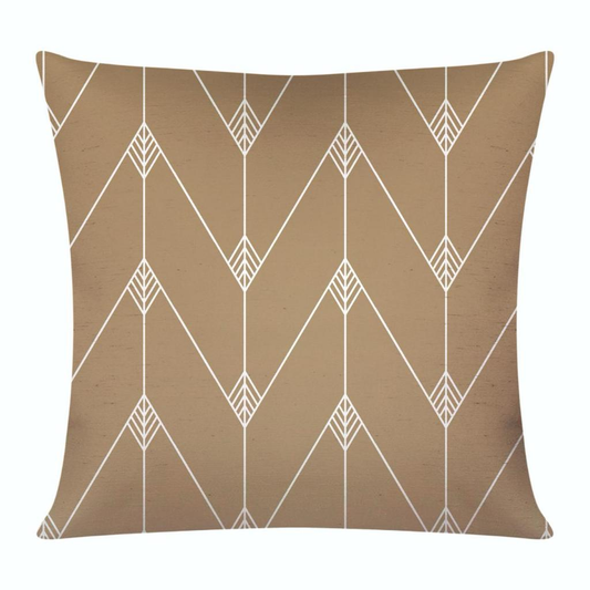 Kit c/ 04 Capas de Almofada Modernas Decorativas 45x45 + 1 Almofada de Nó - Geométrica Nude