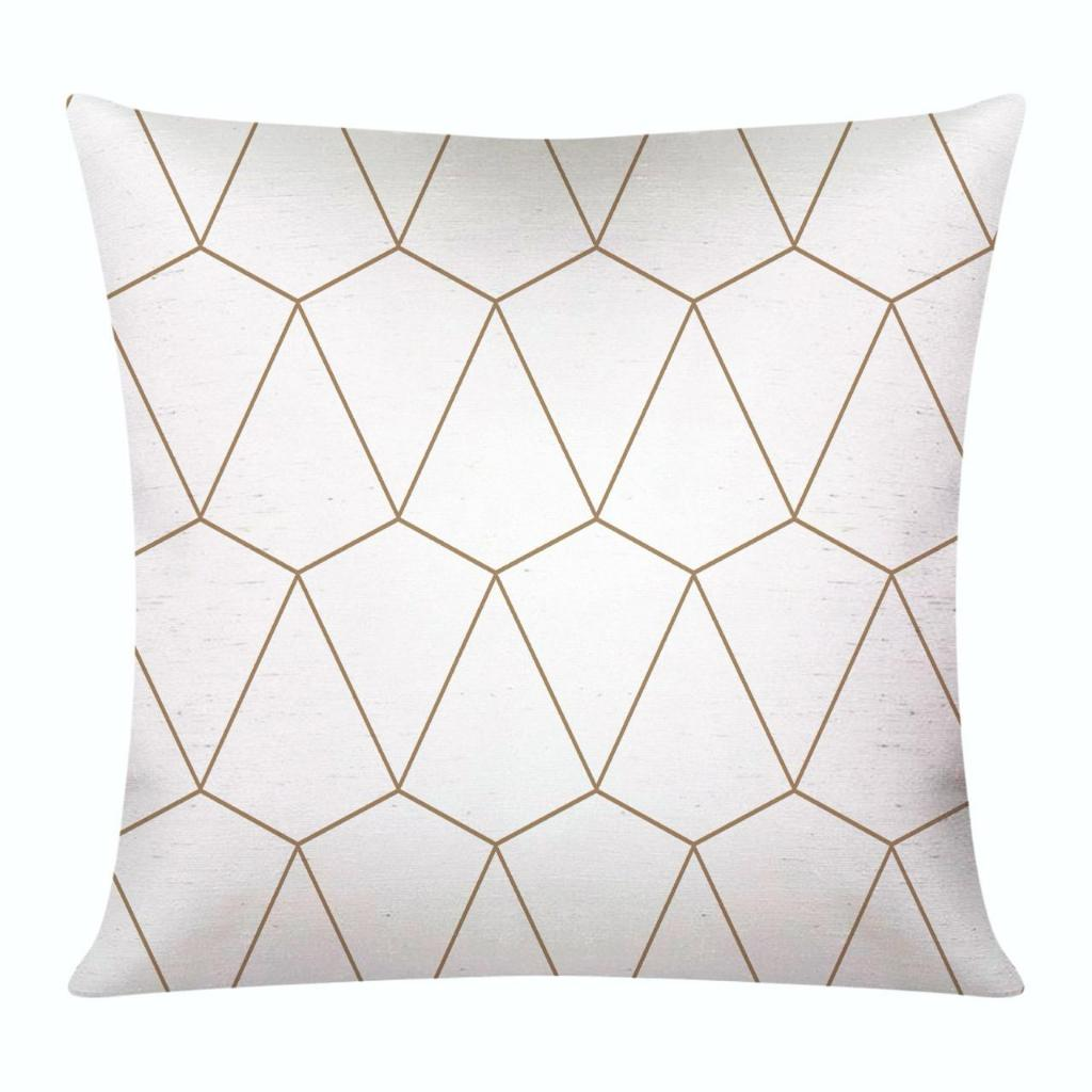Kit c/ 04 Capas de Almofada Modernas Decorativas 45x45 + 1 Almofada de Nó - Geométrica Nude