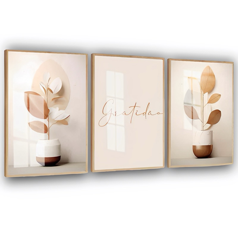 Kit 3 Quadros Decorativos 40x60