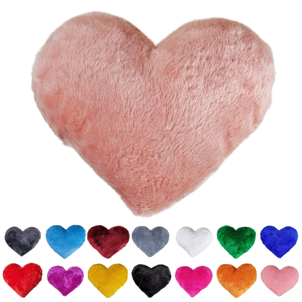 Almofada Em Pelucia De Coração