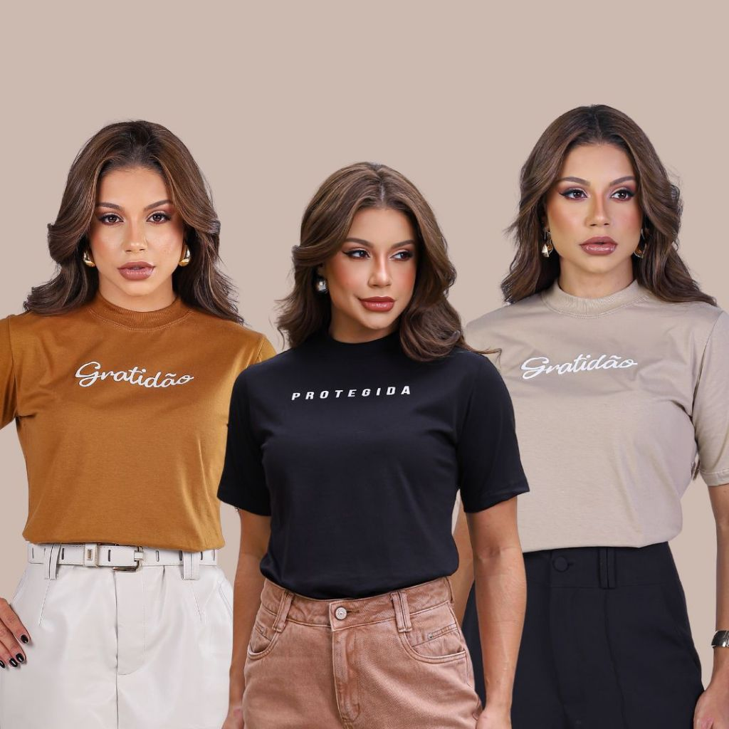 Blusa Feminina Algodão TShirt Camiseta Premium