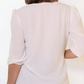 Blusa Feminina Manga Em Tecido Crepe Social Elegante